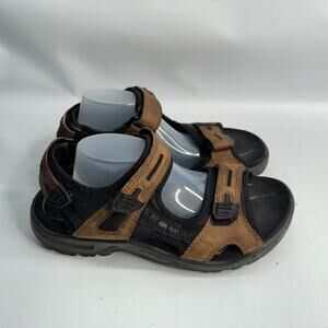 ECCO Yucatan Brown‎ Leather Sport Hiking Sandal Shoes Euro 41 Mens US 8